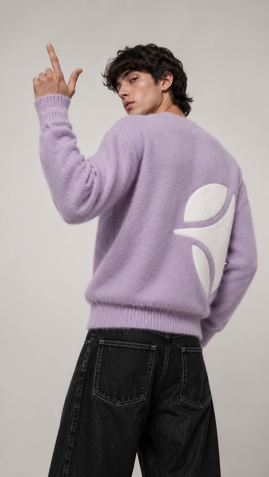 SWEAT MOHAIR BLEU